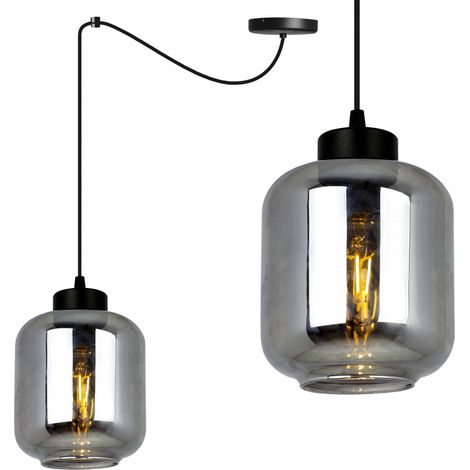LAMPADA A SOSPENSIONE MODERNA ED ELEGANTE CON PARALUME IN VETRO (1/5)