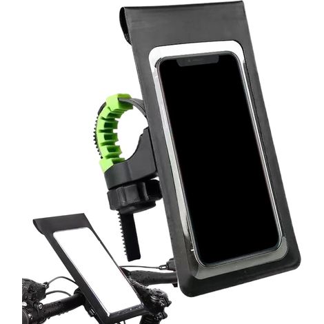 Supporto per cellulare da bicicletta - Supporto impermeabile per telefono per biciclette Touchscreen girevole a 360° per uomo, mountain bike, scooter e bici da strada (1/2)