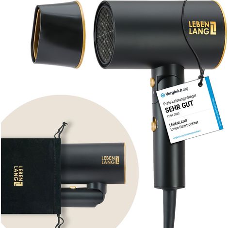 LebenLang LBH3088G schwarz Haartrockner