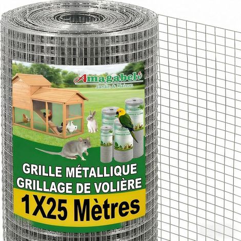 1M X 25M Galvanised Square Wire Mesh Garden Welding 12.7mm Hot Dip Thickness 0.7mm Metal Chicken Coop Chicken Farm Welded Aviary DA130 (1/5)
