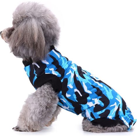 1 body de convalescence pour chien, en polyester, couverture douce des plaies et sutures, alternative à la collerette, pour stérilisation et traumatismes (1/5)