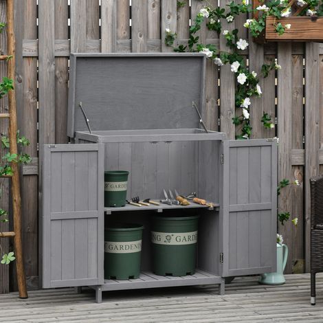 mobile contenitore 74x43x88 da esterno legno grigio HAVRYA (1/4)