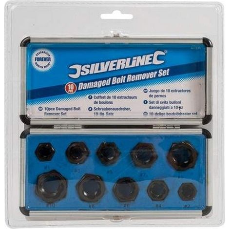 Silverline 467893 Set di Svita Bulloni Danneggiati, 10 Pezzi