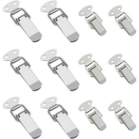 12 Pièces Serrure De Tension Verrouillage De Levier De Verrouillage De Boîte En Acier Inoxydable Avec Haute Étanchéité Pour Coffre-fort De Coffre De Tiroir De Boîte À Outils(2 Tailles) (1/5)