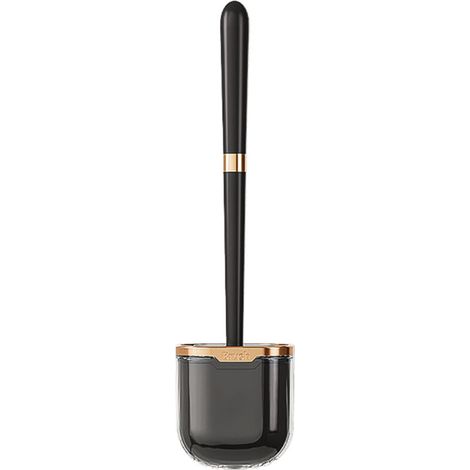Silicone toilet brush with long handle and wall-mounted towel rack (1 piece). - AquaForge (1/5)