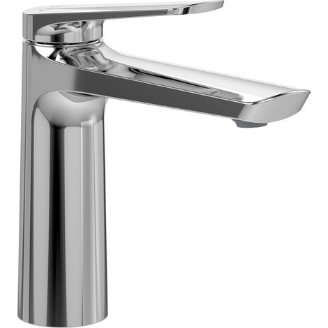 Villeroy & Boch - Robinet de Lavabo Oasis - Mitigeur Monocommande Rond. Sans Bonde. Cartouche Céramique. Hauteur de Bec 114 mm. Finition Chrome (1/4)