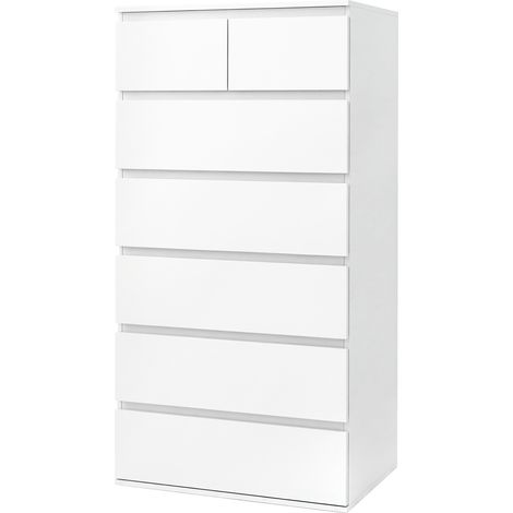 Levede Tall Chest of Drawers White Storage Cabinet for Bedroom Hallway Home