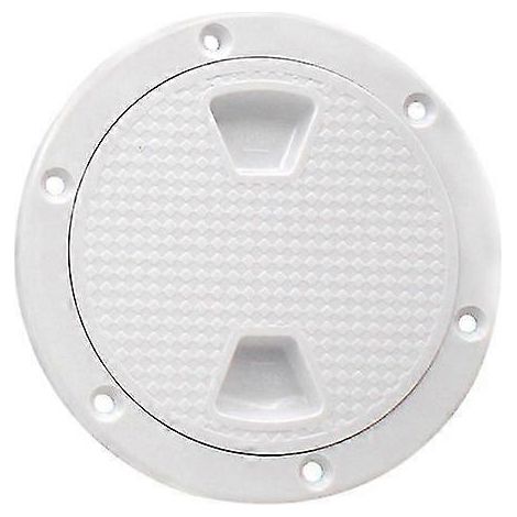 Couvercle de pont marin, trappe d'inspection ronde de bateau en ABS blanc de 4 pouces, résistant aux UV et à la corrosion (1 pièce, blanc) (1/5)