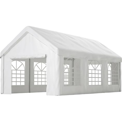 Garage de Tente pour Véhicule, Construction Robuste, Protection Contre les Intempéries, blanc, 3x6m (1/2)