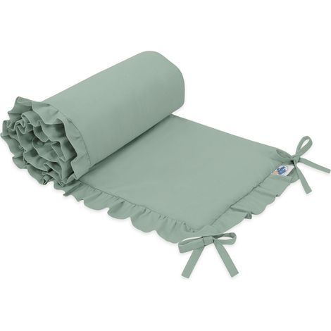 Protector universal con volante para cuna - salvia