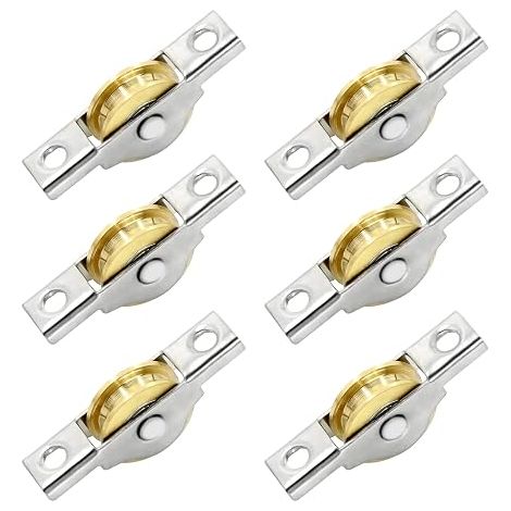 U Pulleys with Ball Bearings - Steel Vertical Stainless Steel Cable Pulley Silent Removable Pulley, 22mm 304 Crane Lifting Bearings, Rolling Door Suitable for Home, Gym, Outdoor (1/5)