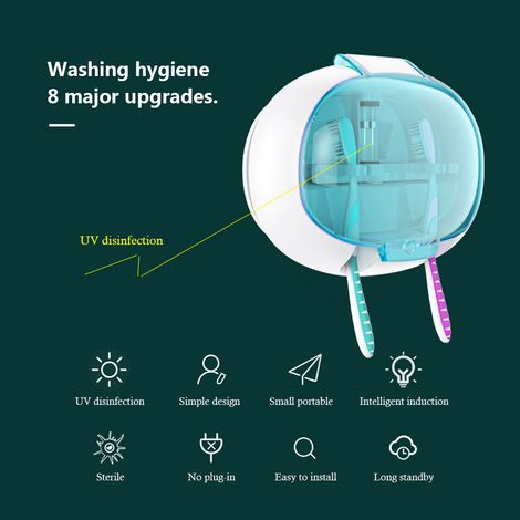 Boîte de stérilisation pour brosse à dents électrique avec fonction de stérilisation UV (1/5)