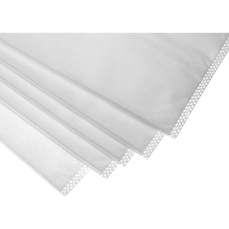 vhbw 10x bolsa compatible con Nilfisk / Alto / Wap Aero 700, 840, 600A, 800A aspiradora - vellón micro, 70,5 cm x 24 cm blanco