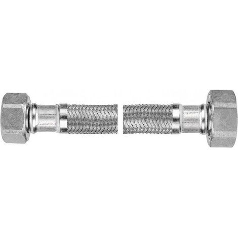 Manguera trenzada de acero de 30 cm, 1/2 pulgada, macho-hembra, con sello Onnline.