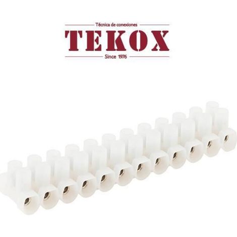 Barrette de connexion - - 4 mm2 - 12 plots - Couleur blanche - Utilisation intérieure (1/4)