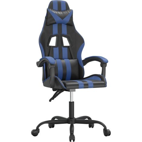 Maison Exclusive - Sedia da Gaming Nera e Blu in Similpelle
