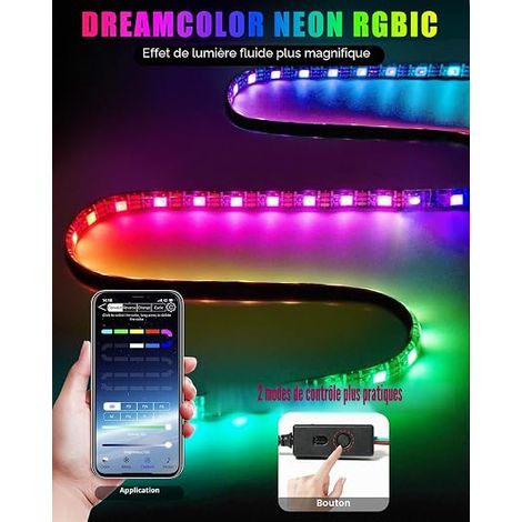 Bande Lumineuse LED Scooter, Lumières LED Conduite Nocturne Skateboard Lumières Scooter Contrôle Électrique Accessoires Scooter 2 en 1 (1/4)