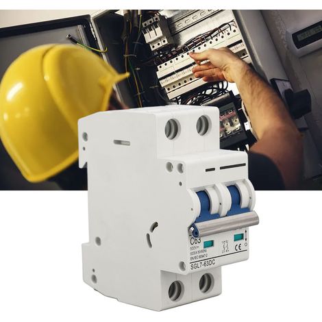 Disjoncteur miniature SGL7-63DC 500 V CC, sectionneur solaire bipolaire, déclencheur thermomagnétique, montage sur rail DIN pour systèmes photovoltaïques 63 A (1/5)
