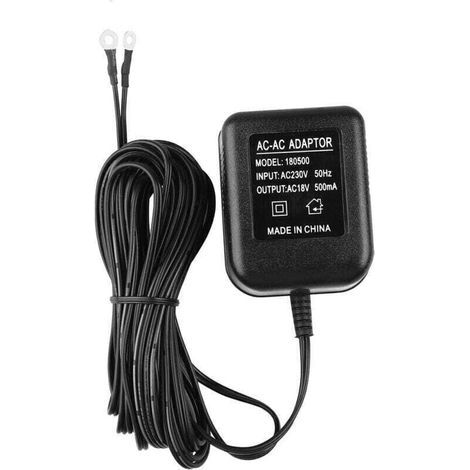 Adaptateur Secteur pour Sonnette AC, Transformateur de 18V 500MA, Câble 10M, à Anneau Compatible, VidéO Prise UE