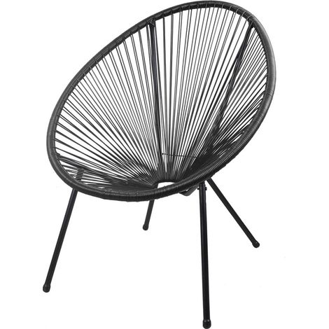 Relaxsessel Garten 2er Set GARDA-120 in schwarz (1/2)