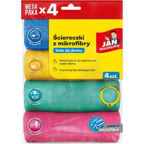 JAN NIEZBĘDNY Mikrofasertücher, 4er-Set