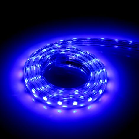 Bande LED SMD 5050 étanche, 60 LED/m, flexible, 1 mètre, bleue (1/2)