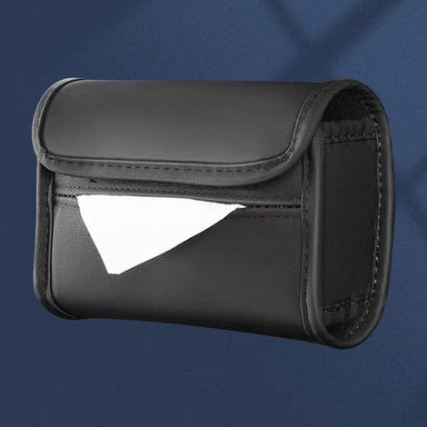 Porte Mouchoirs Accoudoir Résistant Cuir PU Organisateur Boîte à Mouchoirs Siège Arrière Distributeur Serviettes Noir (1/5)