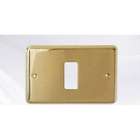 Cal magic placca 1 posto colore ottone 5001