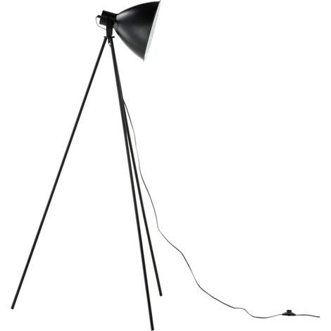 Lampadaire Trépied en Métal "Tiv" 140cm Noir