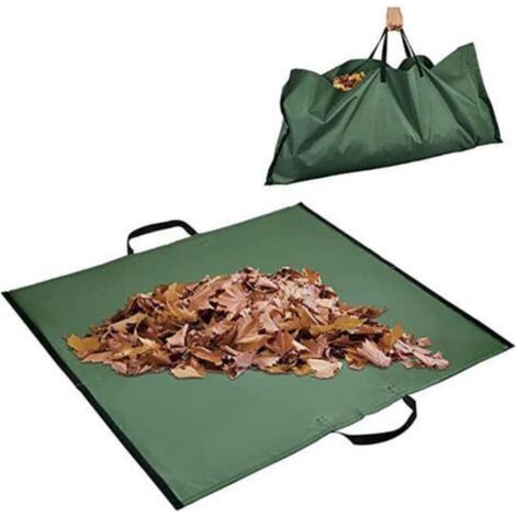 Laubsack zur Laubsammlung, Gartensack, Laubsack, Planenbehälter für Gartenabfälle, Gartenabfallkorb, 145 cm × 125 cm (1/4)
