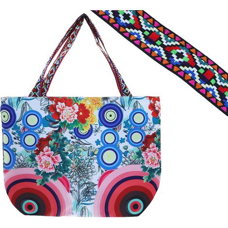 Borsa in tela con cerniera e stampa, borsa per la spesa ecologica (1/3)