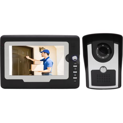 Intelligente HD-Video-Türklingel mit TFT-LCD-Bildschirm, elektronisches Haussprechanlagen-Set mit 12 Klingeltönen, EU-Stecker 100V-240V. (1/5)