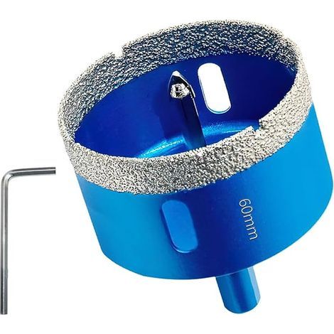 Scie Cloche Diamantée 60mm avec Foret Guidage de Centrage, Professionnelle Foret Diamanté Brasé pour Carrelage, Porcelaine, Verre, Marbre et Céramique (1/5)