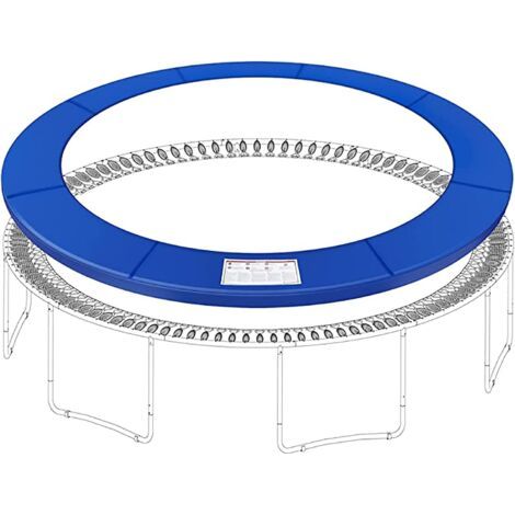 Accessoires de Remplacement de Trampoline, Tapis de sécurité pour Trampoline, Housse de Chevet à Ressort colorée, Protection Anti-UV imperméable pour Accessoires de Trampoline Rond (1/4)