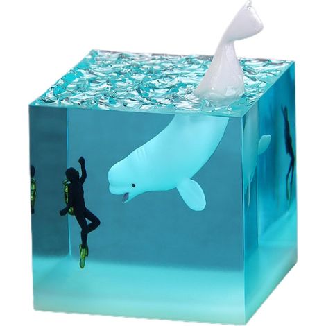 Veilleuse cube, Lampe romantique pour chevet, Cube doux (1/5)