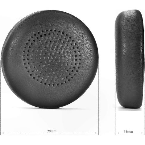 Ersatz-Ohrpolster für kabellose Kopfhörer, Memory-Schaum, austauschbare Ohrmuscheln, erstklassiger Tragekomfort, universelle Passform, 2er-Pack, mattschwarz, kompatibel mit den meisten Bluetooth-Model (1/5)