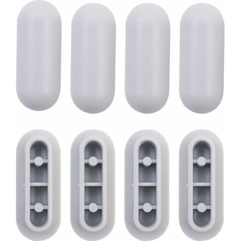 8 Pièces Tampon Universel pour Siège de Toilette Universel Chocs Kit de Tampon Abattant WC Plastique Toilette Pare-chocs Remplacement (1/5)