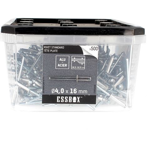 ESSBOX de 500 Rivets TP 4X16 Alu/Acier (1/2)