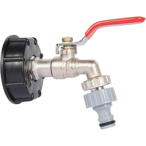 Adaptateur de réservoir IBC S60X6, raccord de vanne de remplacement, tuyau de 1/2 pouce (1/5)