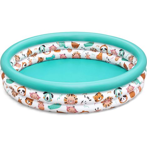 Aufblasbares Schwimmbecken für Kinder, rundes aufblasbares Schwimmbecken Planschbecken, Baby-aufblasbares Schwimmbecken, kleines aufblasbares Schwimmbecken, Planschbecken für Kinder, 122 x 25 cm