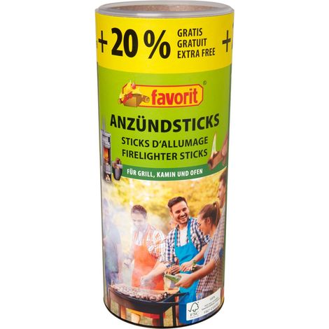 Favorit Anzündsticks Naturholz und Wachs 120 Stück Grillanzünder & Holzkohle (1/2)