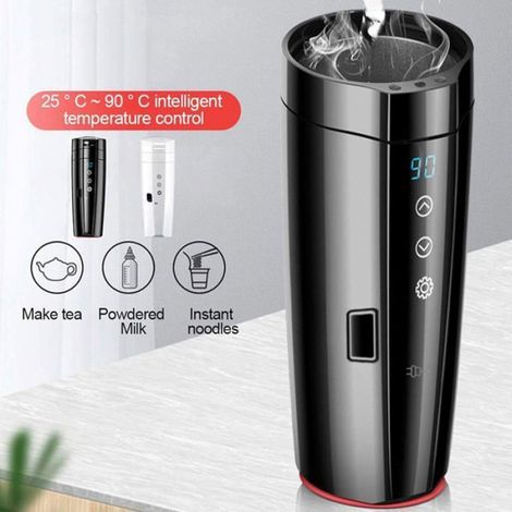 Tasse chauffante universelle 12V/24V 400ml pour voiture, bouilloire électrique automatique, thermos pour café, thé et lait ENEVAOCT (1/4)