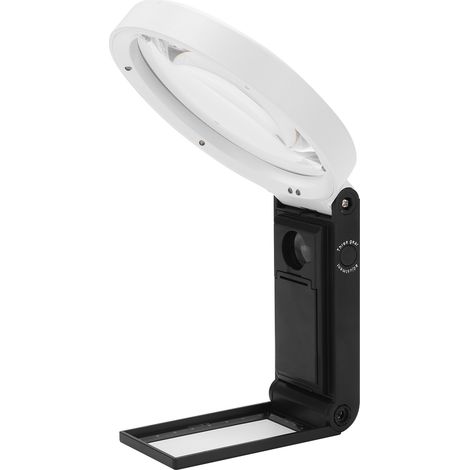 TH‑7018‑C Tragbare, faltbare Leselupe mit LED-Beleuchtung, Skala 3,5x bis 25x (1/5)