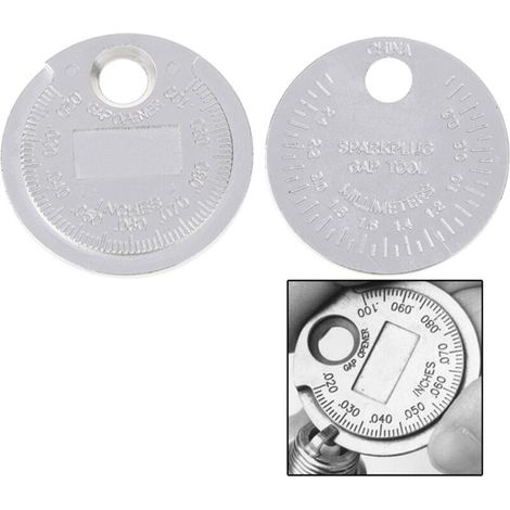Vente directe de jauges de bougies d'allumage de type pièce métrique/impériale (0,02''-0,1'') pour mesurer l'écartement des bougies d'allumage.
