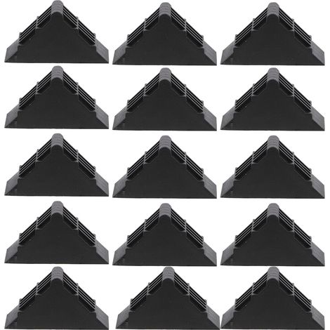 100 protège-coins pour meubles, PP, noir, pour coins pointus (1/5)
