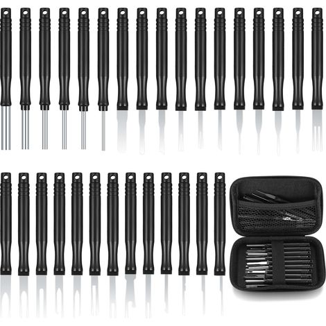 30 Pcs Car Cable Terminal Removal Tools, Terminal Removal Tools, Lug Puller Tools, Terminal Puller Removal Kit Connector Pin Puller Kit (1/5)