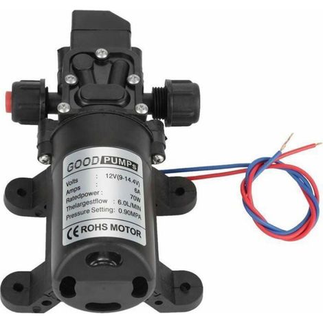 Pompe À Eau - 12 V DC - 0.9 Mpa - 6 L/min - 70 W - Diaphragme - Auto-amorçante (1/4)