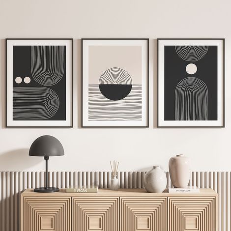 Lot de 3 Affiches / Posters Triptyque - Boho - 3 Affiches - 70x100 cm (Cadres non fournis) - Photo pleine page (1/5)