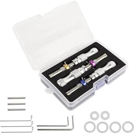 Keenso Set de Crochetage de Serrure Tubulaire, Outil Réglable en Acier (1/3)