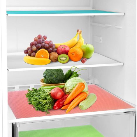 20 Tapis Frigo Fraîcheur, Étanches/Anti-Moisissures/Antidérapants/Lavables, 4 Couleurs, Tiroirs (1/5)